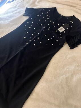 Studio Black Pearl-Embellished Girls' Formal Dress